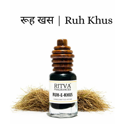 Ruh-E-Khus (Vetiver Absolute Oil) | Authentic Indian Attar | Handcrafted in Kannauj
