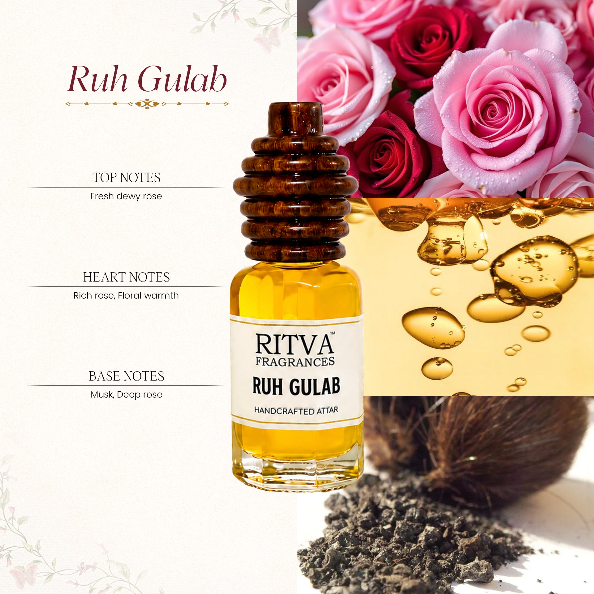 Ruh Gulab Absolute | Authentic Indian Attar